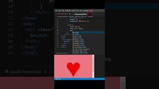 Beating Heart Animation using Html And CSS #shorts #cssanimation