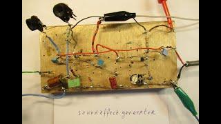 1 transistor sound generator of the 1970's: " wood blocks and claves sound"