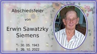 Abschiedsfeier von Erwin Sawatzky