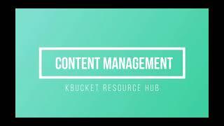 KBucket Content Management with Kurator