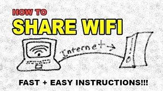 How to share your WIFI internet connection through your Ethernet port