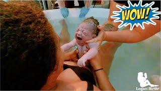 WOWERZZ UNMEDICATED WATER BIRTH AT BIRTH CENTER!!!! + (LOTUS BIRTH)!