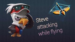 How to attack while flying with Steve: Zooba: No hacks required!!
