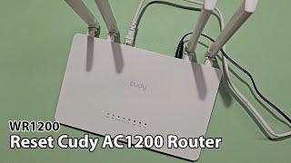 How to reset cudy ac1200 router