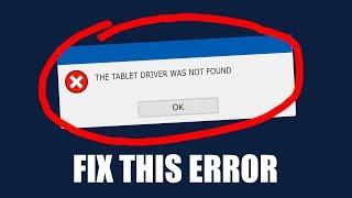 How to fix Wacom tablet "ERROR DRIVER NOT FOUND" Alert without Restarting Windows