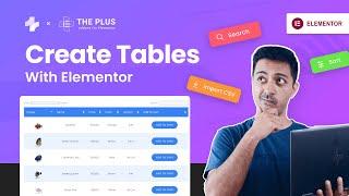 Create Tables in Elementor with Sort, Filter, Search, and Images | Elementor Table Widget