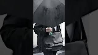 This #bts bodyguard running to protect #jungkook from the rain  