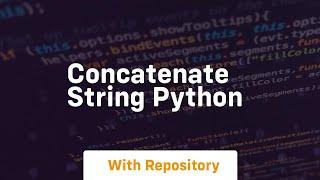 concatenate string python