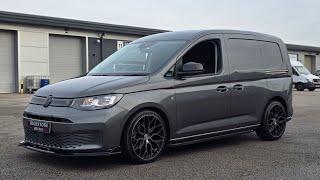 modified van, vw caddy pro dsg mk5 Lowered alloys splitter sidebars spoiler leather