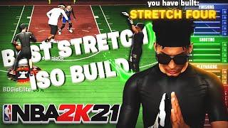 *NEW* BEST ISO STRETCH FOUR BUILD in NBA 2K21!! BEST SPEED BOOSTING PF BUILD IN CURRENT GEN!!