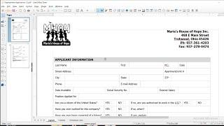 Converting and Creating  Digital Forms Using Libre Office Draw