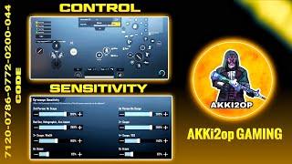 (New) Akki2op Gaming Control Code & Sensitivity code | Bgmi | Akki2op Gaming sensitivity