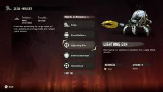 Horizon Zero Dawn - Machines Notebook: Shell-Walker: Cauldron, Components, Weaknesses, Strength