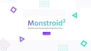 Monstroid2 - Multifunktionales Modular Elementor WordPress Theme