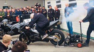 CRIGHTON CR700W Rotary Engine Start-Up & Rev-Up Exhaust Sound at THE BRISTOL CLASSIC MOTORCYCLE SHOW