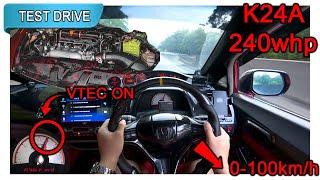 Part 1/3 | Honda Civic FD Convert K24A 240whp 6MT | Malaysia #POV [Test Drive] [No Talking]