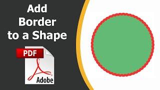 How to add border to a shape in pdf file using adobe acrobat pro dc