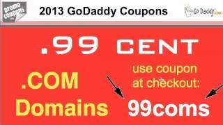 99 Cent Domain Name with this GoDaddy Coupon
