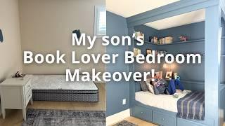 My son asked me to paint his room blue! // Book Lover Bedroom // IKEA HEMNES Daybed Hack