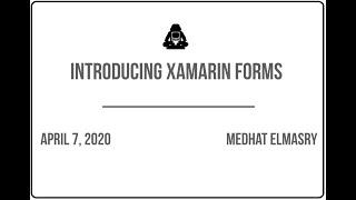 Introducing Xamarin Forms