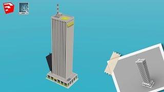 Low Poly Skyscraper | Sketchup Speed Model