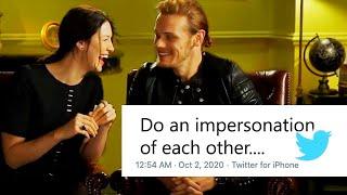 Sam Heughan Caitriona Balfe Read Fan Tweets #hilarious #outlander