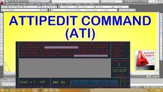 Attribute pedit command ll Attipedit Command in AutoCad II Hindi/Urdu Tutorial