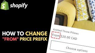 Shopify: How to Change the 'From' Price Prefix on Collection Pages