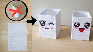 DIY Paper Box /Easy Origami Box Tutorial / School Crafts | สอนพับกล่องกระดาษง่ายๆ