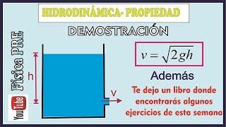 hidrodinamica -Propiedad y ejercicio resuelto