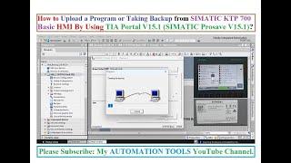 How to Upload a Program or Taking Backup from SIMATIC KTP 700 Basic HMI by using TIA portal V15.1?