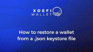 How to restore a wallet from a .json file