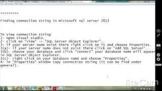 Finding Microsoft sql server connection string (using visual studio 2013 ) - 40 Sec Trick