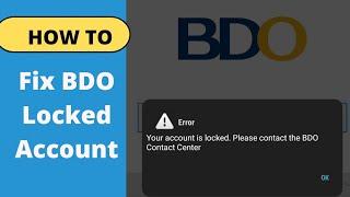 BDO LOCKED ACCOUNT PAANO AYUSIN | Online Banking Acct Lock| Nettos