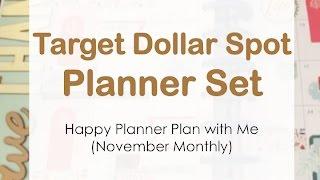 Target Dollar Spot Planner Set - Happy Planner Plan with Me (November Monthly)