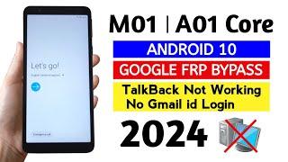 Samsung M01 | A01 Core (M013F-A013F) Gmail Frp Bypass (WITHOUT PC) 2024.