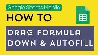 How to Drag Formula Down and Autofill | Google Sheets Mobile Autofill #googlesheet #excel #data