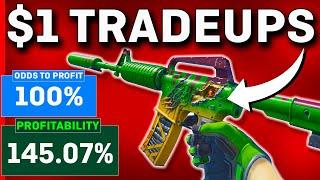 The MOST PROFITABLE CS2 Trade Ups UNDER $1! (NO RISK)