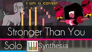 Stronger Than You - Steven Universe - |SOLO PIANO TUTORIAL w/LYRICS| -- Synthesia HD