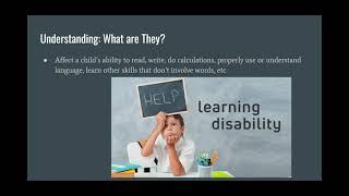 Learning Disabilities: Understanding, Identifying, Assessing