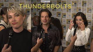 THUNDERBOLTS* Florence Pugh, Sebastian Stan, Julia Louis-Dreyfus, cast at Comic-Con -July 27,2024 4K