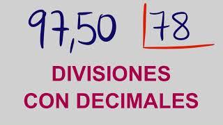 DIVISIONES DECIMALES - EJERCICIOS RESUELTOS