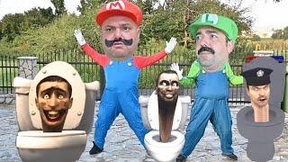 Super Mario and Luigi VS skibidi toilet