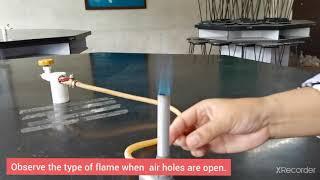 Bunsen burner: types of flame