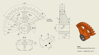 Tutorial Inventor - 524 GEARED SECTOR