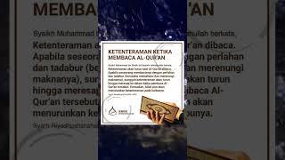 KETENTRAMAN KETIKA MEMBACA Al-QUR'AN #islam #shorts