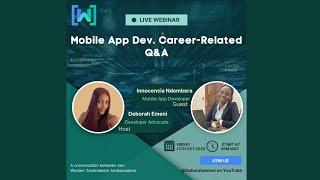 Mobile App Dev. Career-Related Q&A (Women Techmakers Ambassadors)