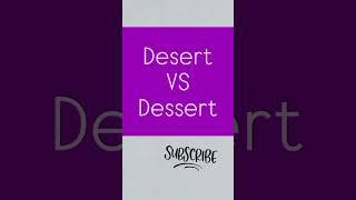 Desert vs dessert #english #vocabulary #shorts #esl