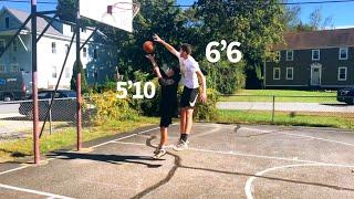 5’10 Trash Talker Vs 6’6 College Basketball Player!