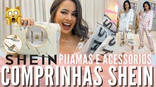 COMPRINHAS SHEIN | Provando Comprinhas SHEIN de Pijamas, Roupas Academia, bolsa e sapato shein